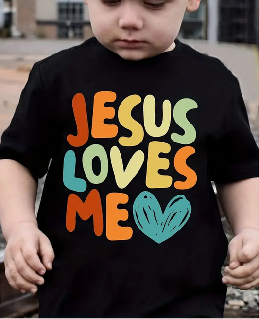 Tshirt Barn Kläder - Jesus älskar mig!